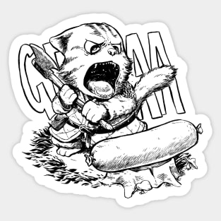 sausage massacre Sticker